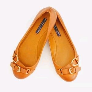 RALPH LAUREN COLLECTION Ballet Flats 6.5 Tan Brown